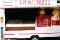 Der ausgebrannte Imbiss in Eilenburg.