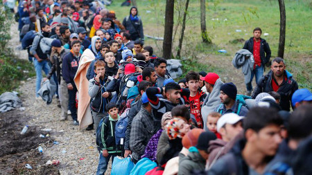 Menschen auf der Balkanroute