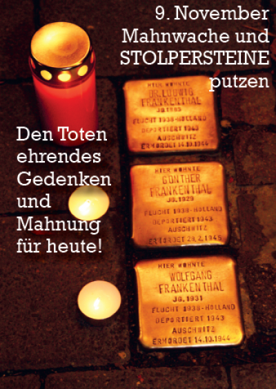 Stolpersteine putzen am 9.11.2014 in Wurzen